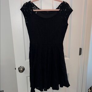Soprano Black Lace Mini Dress